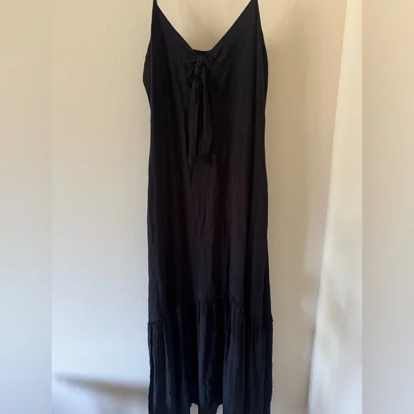 Elan Black Maxi Dress with tie, Size Small, $78 - Picture 2 of 7